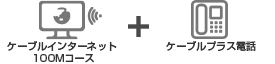 ケーブルインターネット 30Mコース + ケーブルプラス電話