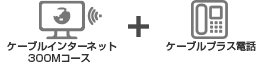 ケーブルインターネット 160Mコース + ケーブルプラス電話